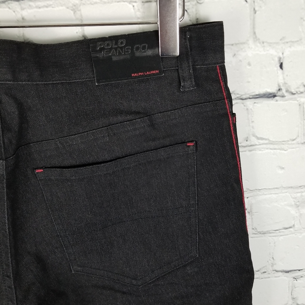 POLO RL | black wash straight leg jeans